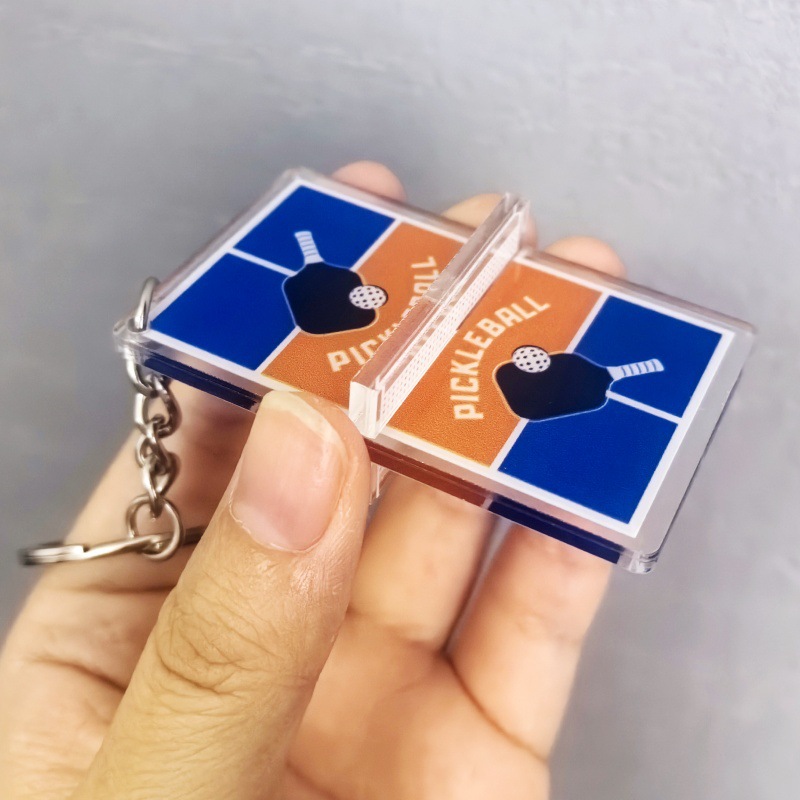 Table Tennis Keychain - Gantungan kunci tenis Badminton akrilik, dua