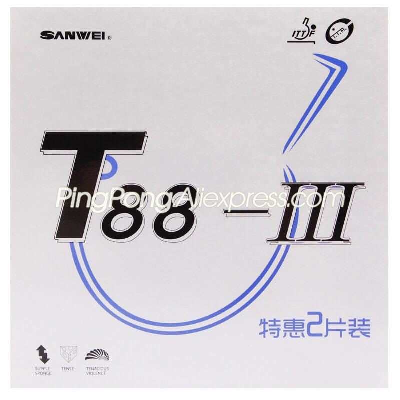 Table Tennis Vr - SANWEI T88-3 karet tenis meja Allround,