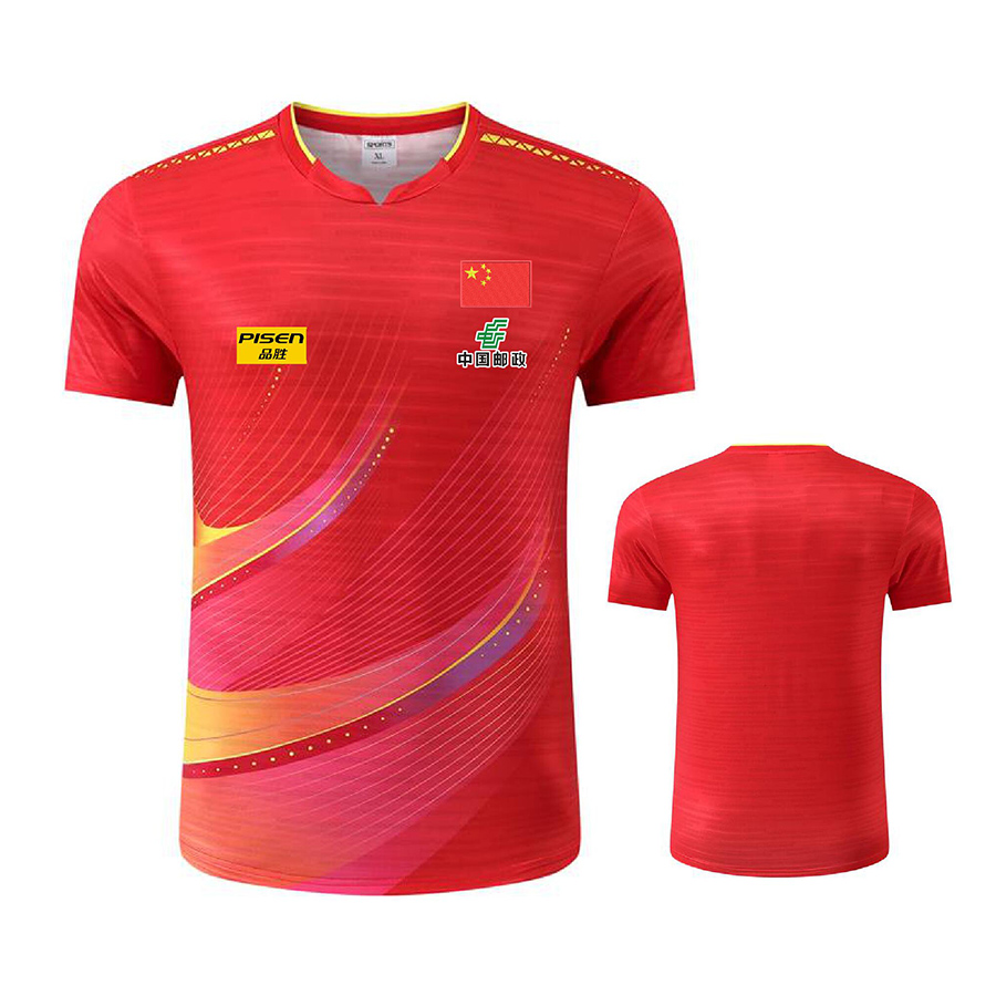 Table Tennis Jersey - Personalisasi Logo Teks Piala Aisan Tim