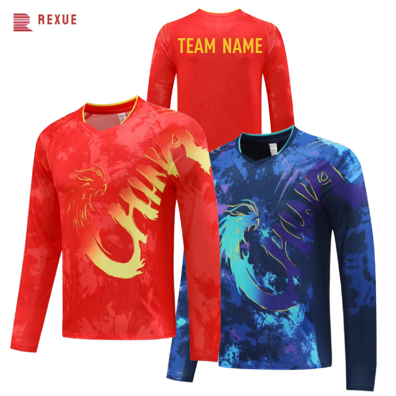 Table Tennis Jersey - Kemeja tenis meja lengan panjang naga