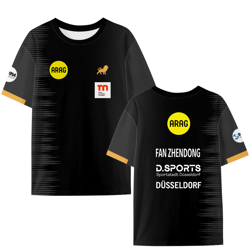 Table Tennis Drawing - Kaos Jersey Tenis Meja Pria Lengan