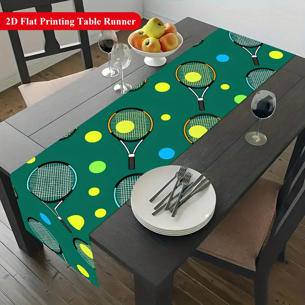 Table Tennis News Today - Taplak meja bermotif bola tenis dan