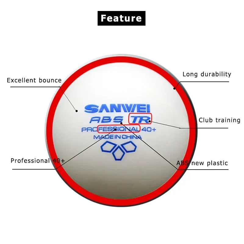Bola Tenis Meja SANWEI-ABS TR  - Table Tennis Vr ulasan dan harga