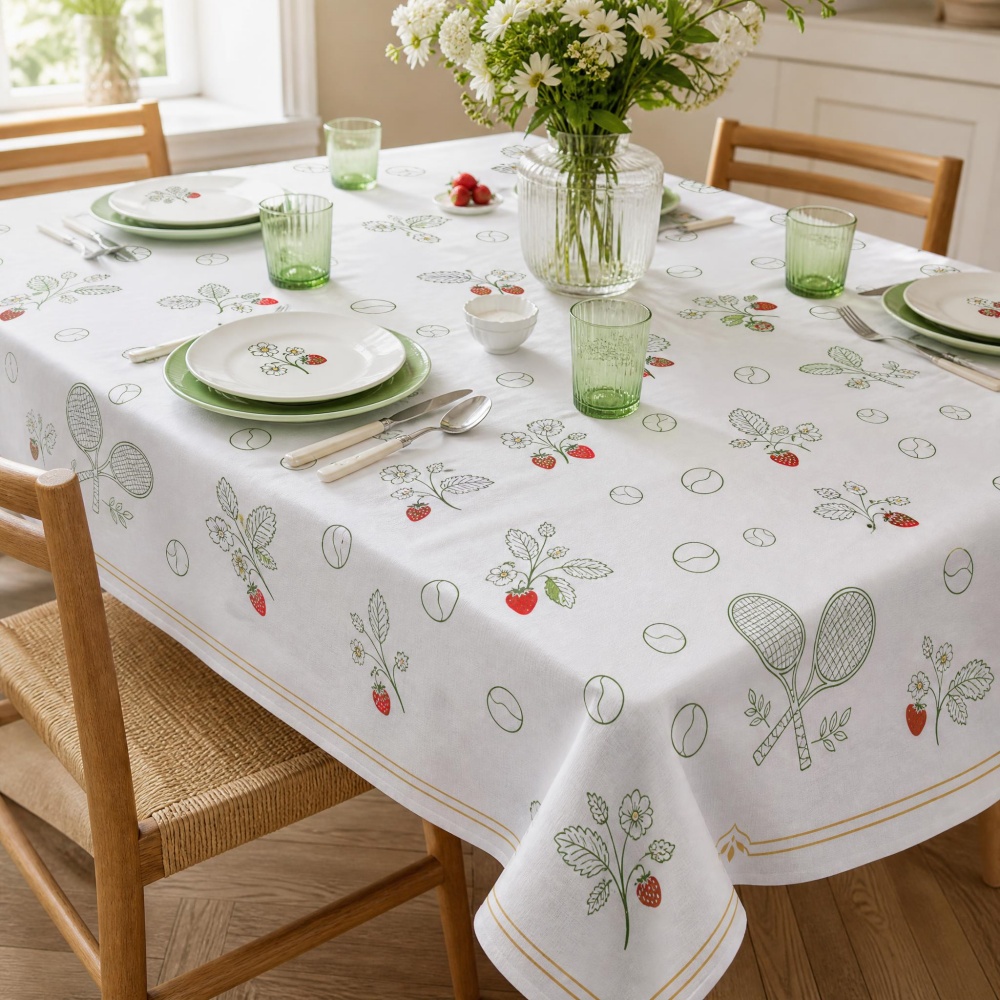 Taplak Meja Motif Stroberi & R - Table Tennis News Today ulasan dan harga