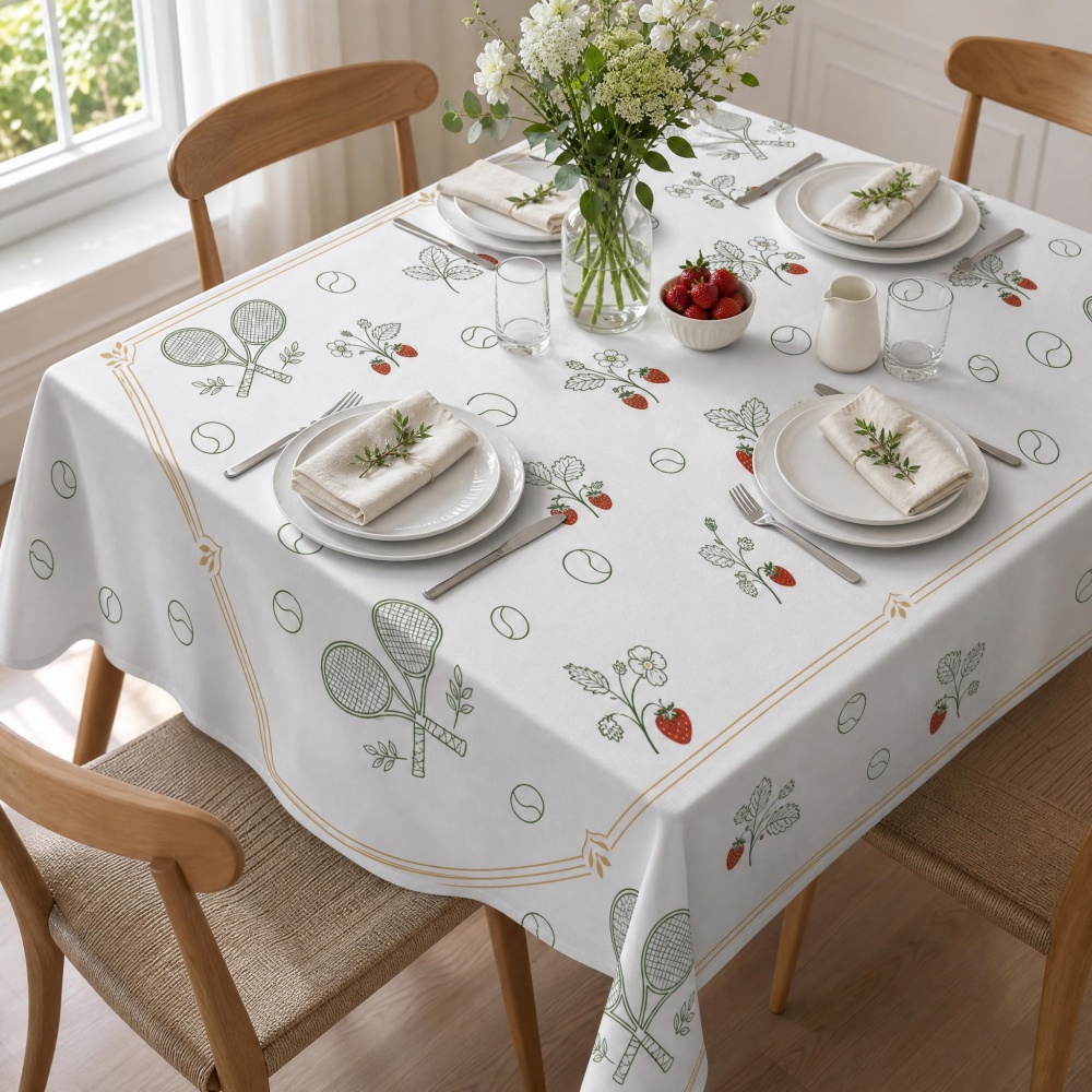 Taplak Meja Motif Stroberi & R - Table Tennis News Today ulasan dan harga