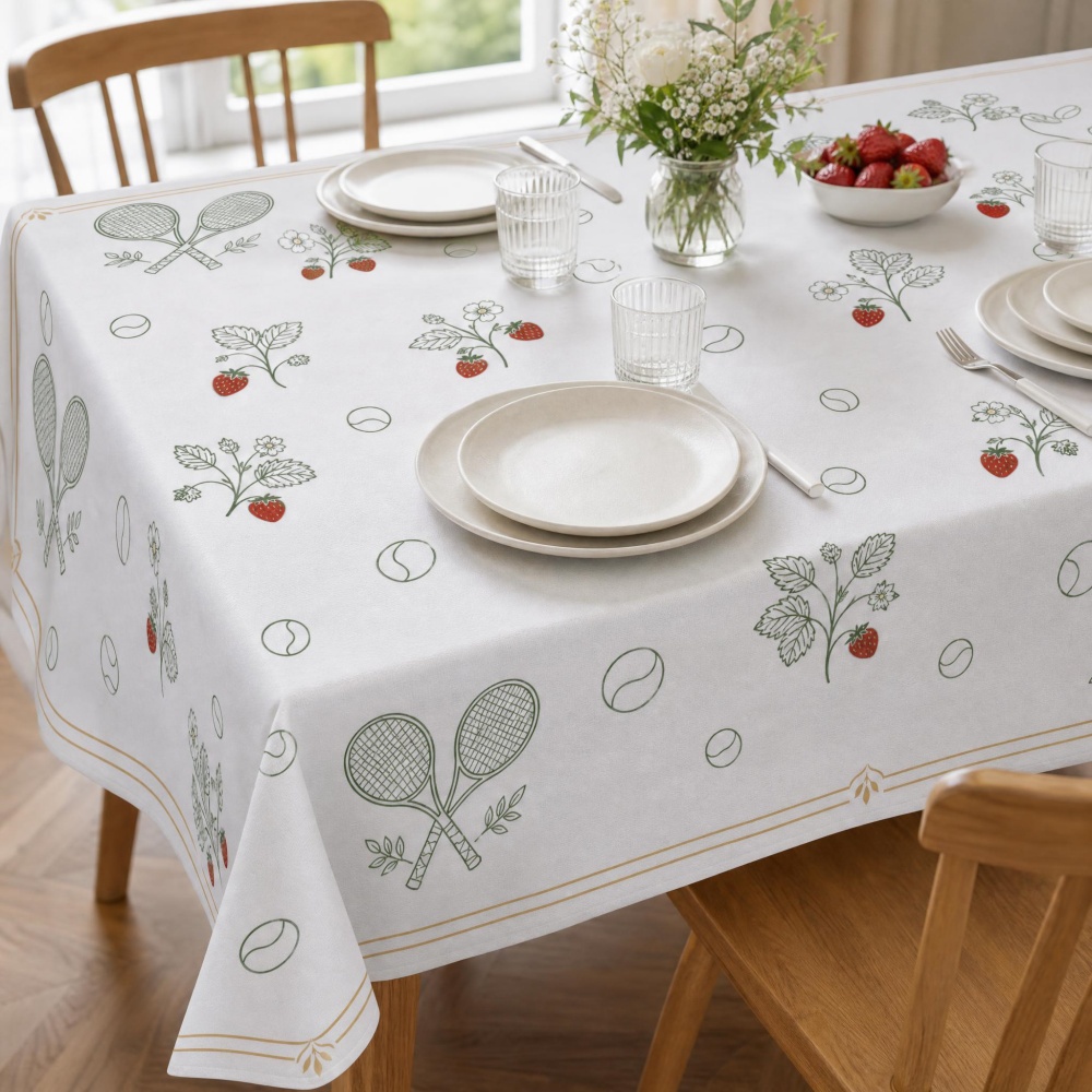 Taplak Meja Motif Stroberi & R - Table Tennis News Today ulasan dan harga