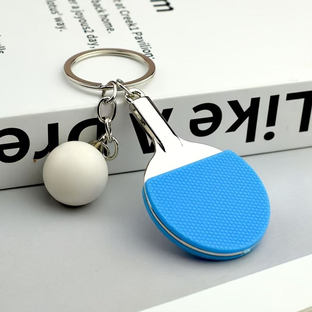 4/8/16 Pcs Gantungan Kunci Rak - Table Tennis Keychain ulasan dan harga