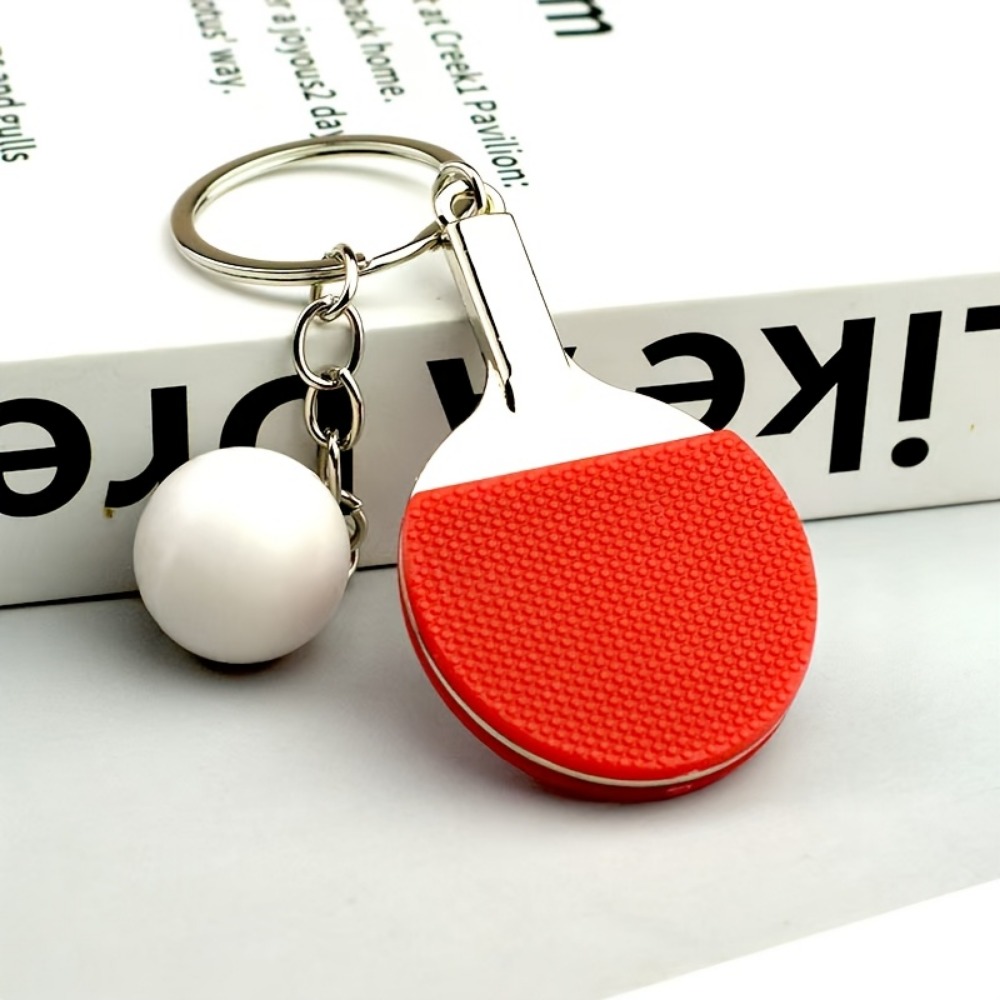 4/8/16 Pcs Gantungan Kunci Rak - Table Tennis Keychain ulasan dan harga