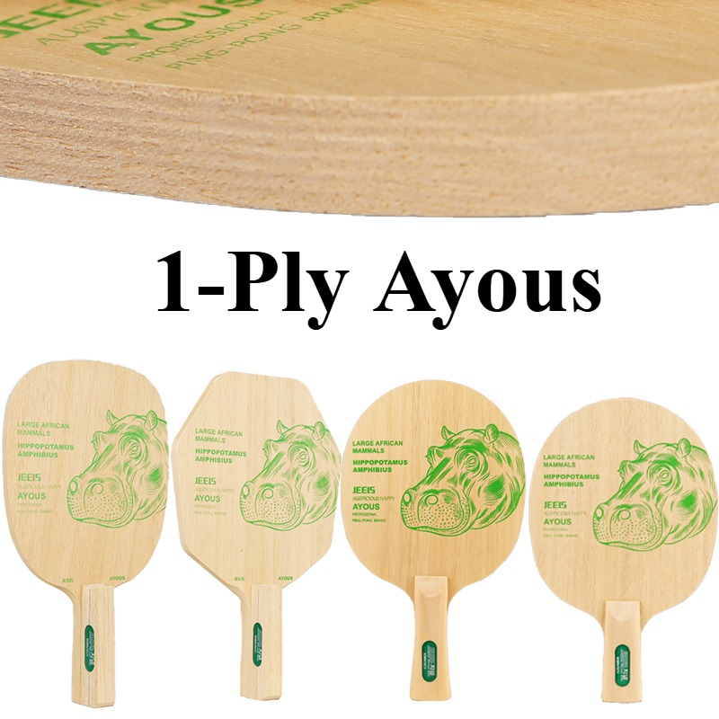 JEELS Green Hippo 1 Ply Ayous  - Table Tennis Blades ulasan dan harga