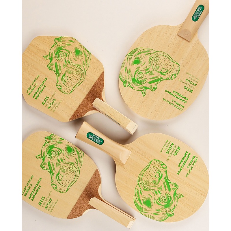 JEELS Green Hippo 1 Ply Ayous  - Table Tennis Blades ulasan dan harga