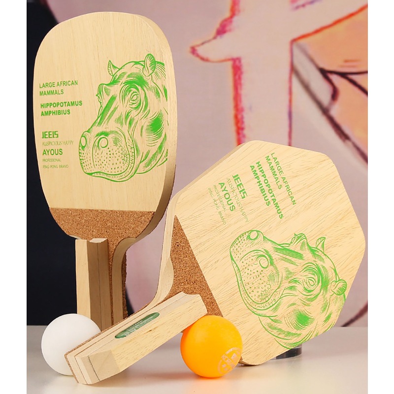 JEELS Green Hippo 1 Ply Ayous  - Table Tennis Blades ulasan dan harga