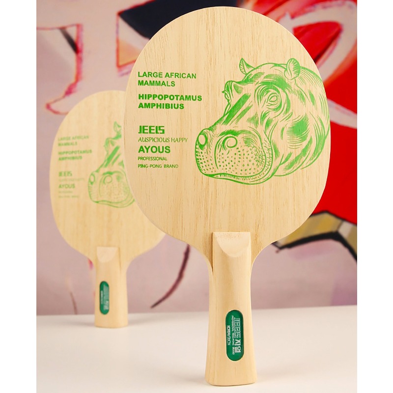 JEELS Green Hippo 1 Ply Ayous  - Table Tennis Blades ulasan dan harga