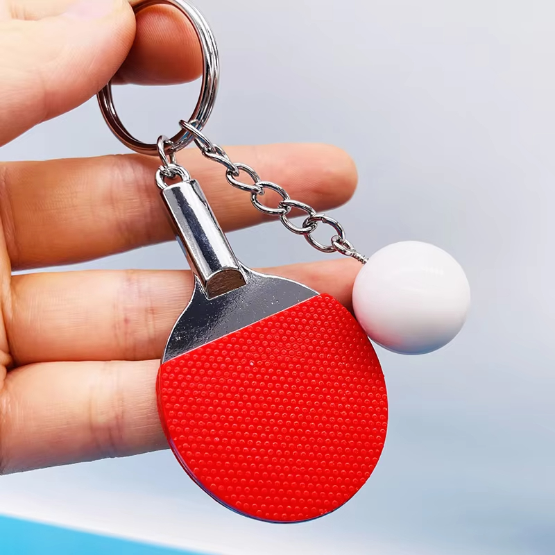 7 Warna Lucu Raket Ping Pong L - Table Tennis Keychain ulasan dan harga