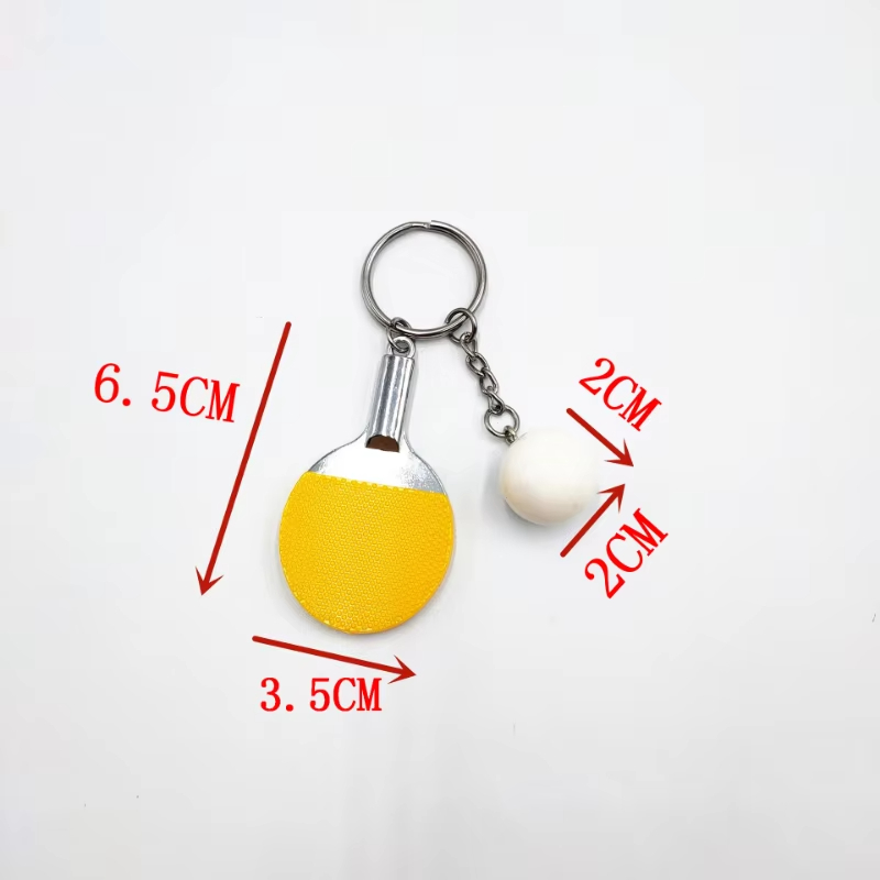 7 Warna Lucu Raket Ping Pong L - Table Tennis Keychain ulasan dan harga