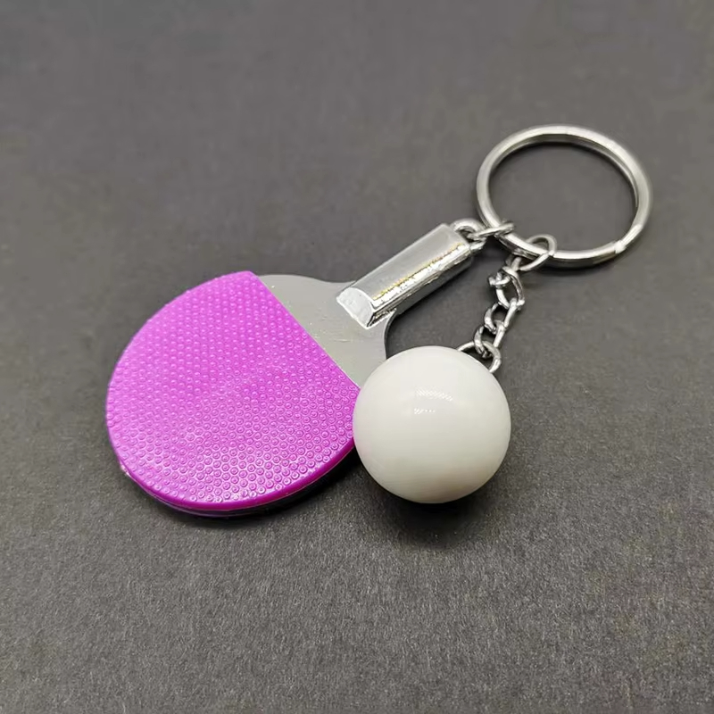 7 Warna Lucu Raket Ping Pong L - Table Tennis Keychain ulasan dan harga