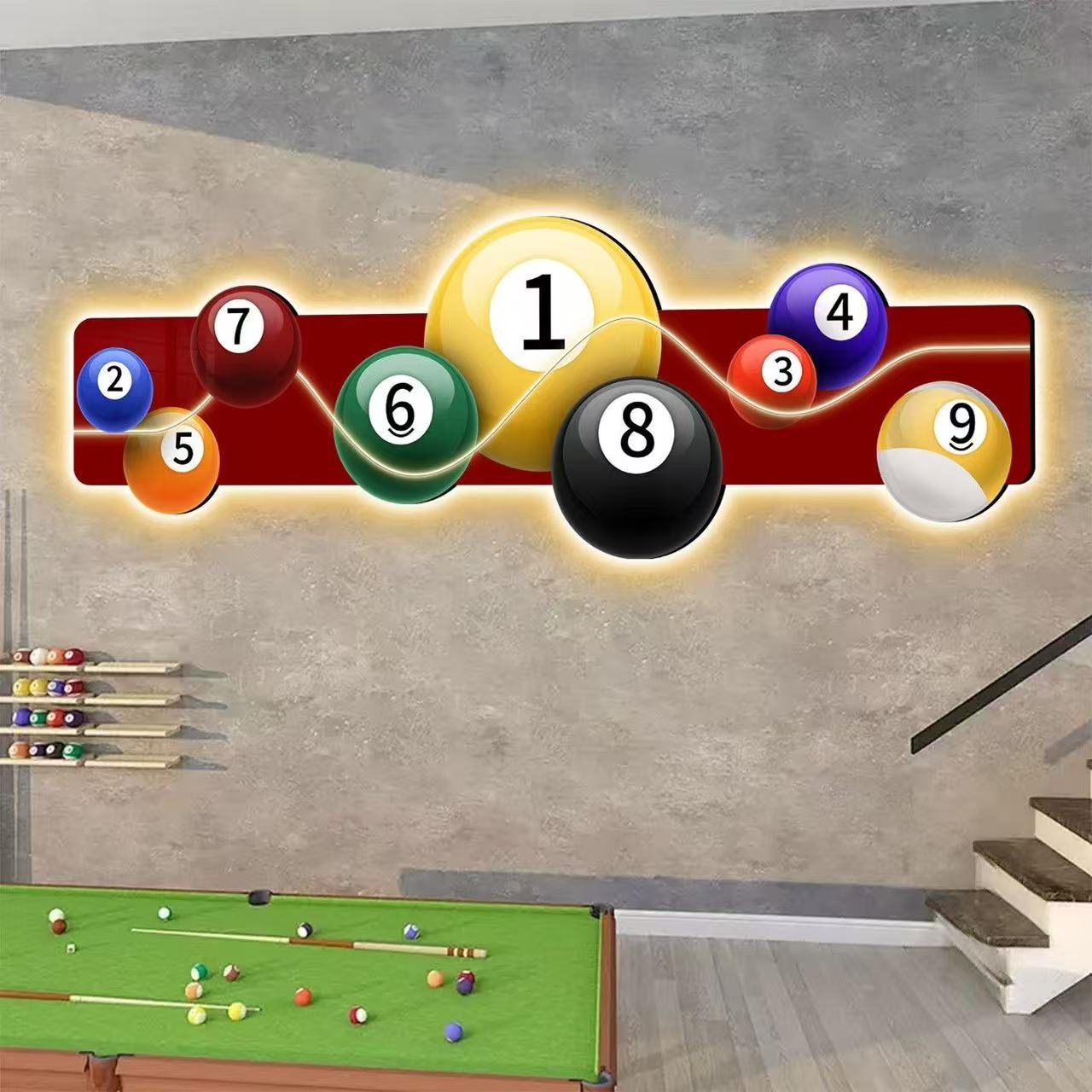 Lukisan Dekorasi Ruang Biliar  - Hall Table Tennis ulasan dan harga