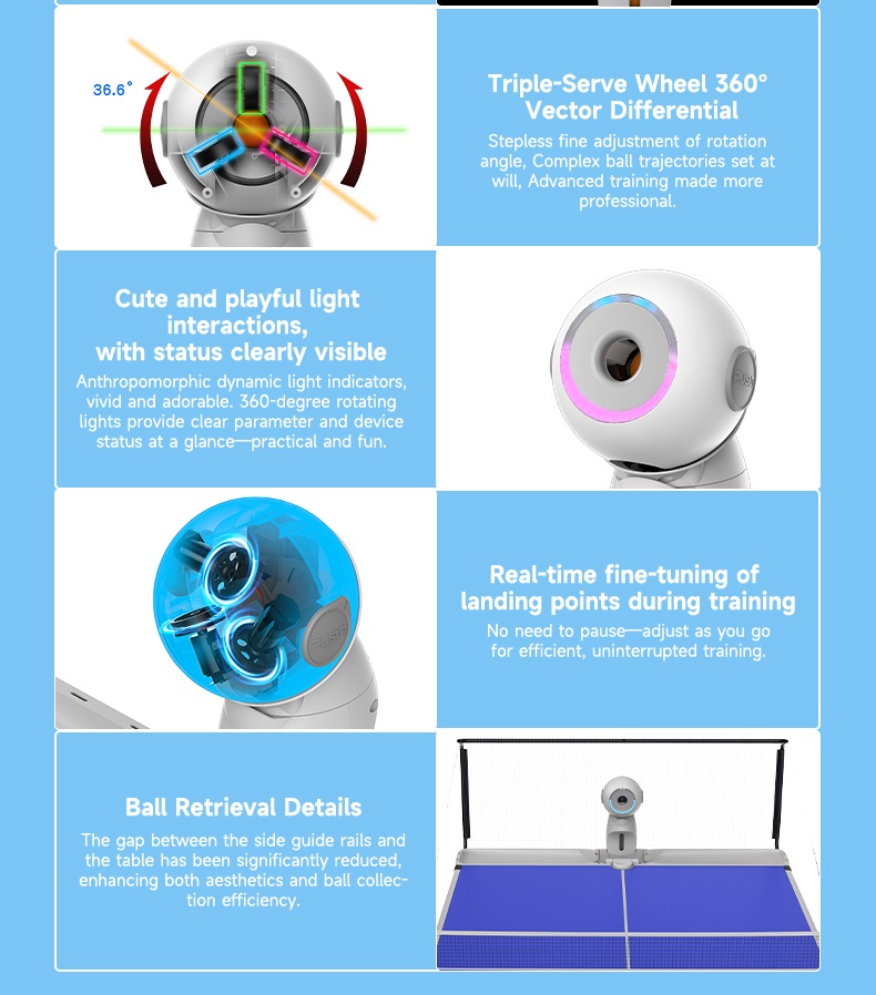 Robot Tenis Meja Elektrik Cerd - Table Tennis Ball ulasan dan harga