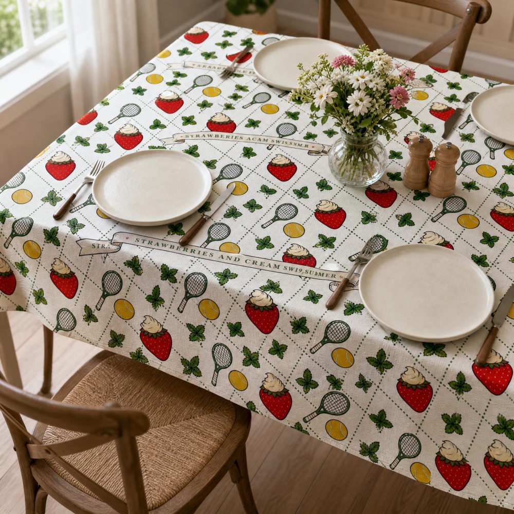 Taplak Meja Motif Raket Tenis  - Table Tennis News Today ulasan dan harga