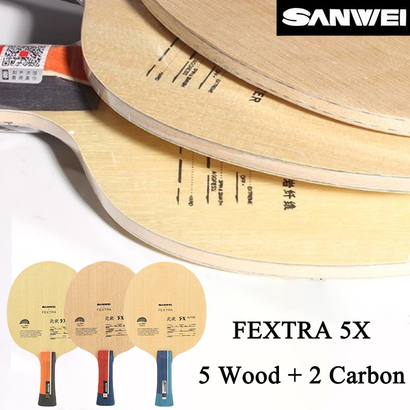 SANWEI FEXTRA 5X Biru/Kuning A - Table Tennis Blades ulasan dan harga